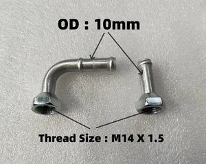 🥇Oil Cooler Adaptor/Connector OD 10mm M14x1.5 For auto radiator AT - Picture 1 of 3