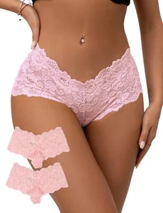ohyeahlady Women's Lace Cheeky Sexy Panties Plus Size Boyshort Brief Knickers... - Picture 1 of 7