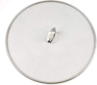 Pantalla contra salpicaduras de acero inoxidable de 9,84" - Protector contra salpicaduras de aceite con diseño de mango plegable Foto 1 de 4