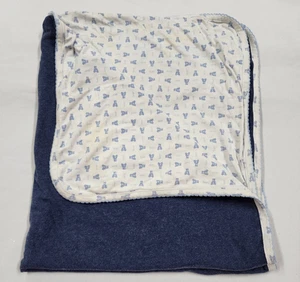 Baby Gap Blue White Bear Baby Blanket Lovey Vintage 2002 Very Hard To Find - Picture 1 of 7