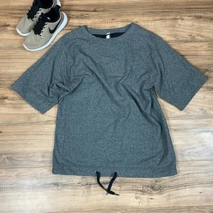 Lululemon Athletica Short Sleeve Athletic Layering Top Drawstring Hem Women's 8 - Picture 1 of 7
