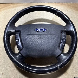 Ford Fairmont BA BF Black Leather Steering Wheel 05 SR falcon - Picture 1 of 12