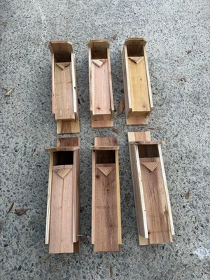 Cajas de descanso hechas a mano de cedro chillón búho/cernícalo Foto 1 de 3