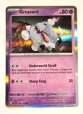 Greavard 105/198 - Scarlet & Violet Promos - Mirage Holo - Promo - Near Mint - Image 1 of 2