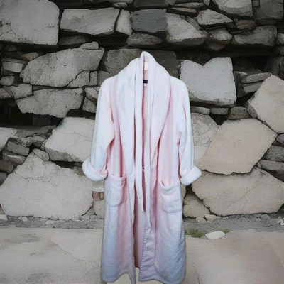 Stan Herman Pink Robe Bathrobe Women's S / M QVC Retire W/ Pockets , Tie Excelle - Image 1 of 4