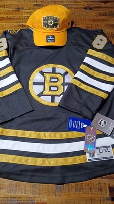 FANATICS Boston Bruins David Pastrnak 100 Years Youth Gm Jersey Lg/XL W/Free Hat