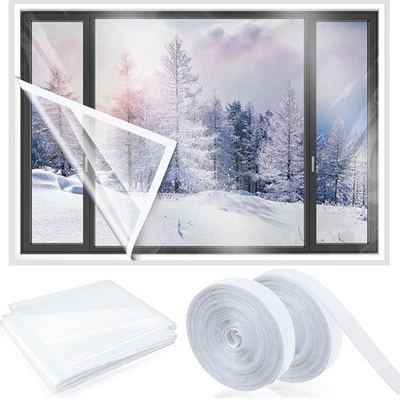  Thermal Window Film Cover Reusable Insulation for Winter Windows - Image 1 of 4