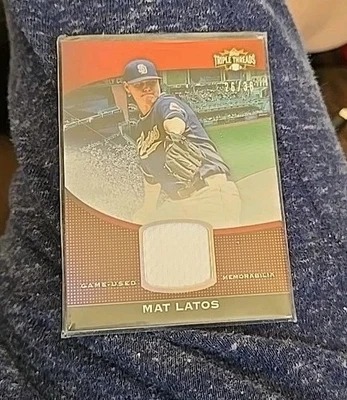 Camiseta deportiva Topps Triple Threads Mat Latos 2011 parche reliquia 26/36 Padres  Foto 1 de 2