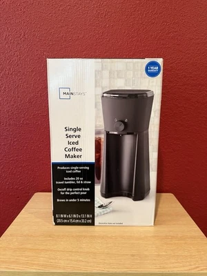 Mainstays MS54100125661 Single Serve Iced Coffee Maker w/ Tumbler, Lid, & Straw - Image 1 of 4