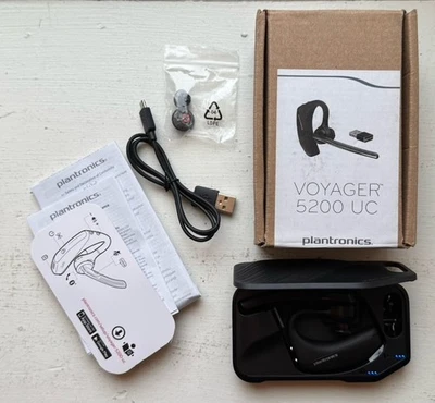 Plantronics Voyager 5200 UC (Poly) Bluetooth Single Ear Monaural Headset TESTED - Image 1 of 4