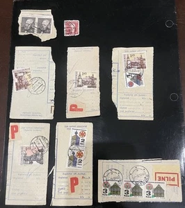 Konvolut -gebrauchte Briefmarken Ceskoslovensko 70er Jahre auf Paketbeleg Stempelzeichen - Bild 1 von 9