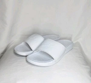 Nike Women's Benassi 343881-115 White Slide Sandal Size 6 - S2 - Picture 1 of 9