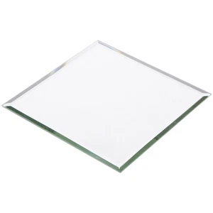 Plymor 5" Square, 3mm Thick Beveled Glass Mirror - Picture 1 of 1