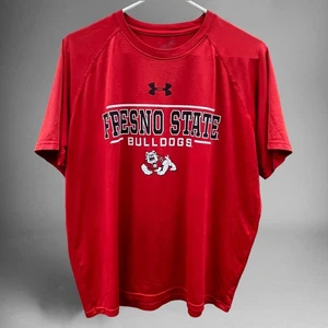 Fresno State Bulldogs Shirt Under Armour Performance Short Sleeve Shirt FSU D1 - Picture 1 of 6
