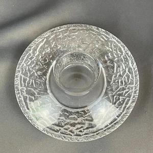 Orrefors Sweden Votive Candle Holder Clear Crystal Lars Hellsten Discus - Picture 1 of 16