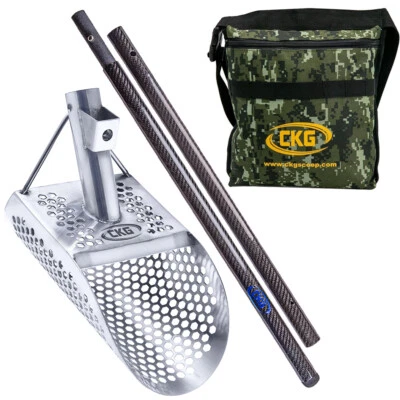 CKG Sand Scoop Metal Detector Carbon Handle Pole Detecting Scoops Shovel, Hex 7 - Image 1 of 4