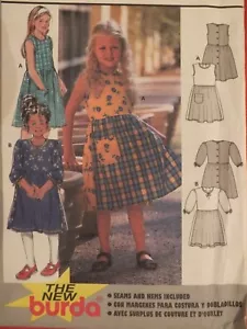 Sweet & Easy OOP BURDA 3031 Girls Dress in 2 Versions PATTERN 6-7-8-9-10-11 UC - Picture 1 of 2