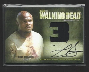 RARE AM4 THE WALKING DEAD SEASON 3 AUTOGRAPH WARDROBE CARD IRONE SINGLETON T DOG - Picture 1 of 2