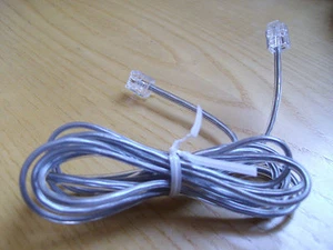 Telefonkabel oder ADSL Stecker 6P2C RJ11 mit 2-adrig 1,8 Meter - Bild 1 von 1