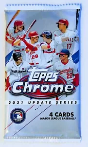 🔥 [1x] Mega Box Pack Baseball Aggiornamento 2021 Topps Chrome - TROVA AUTOGRAFI ASG++ - Foto 1 di 9