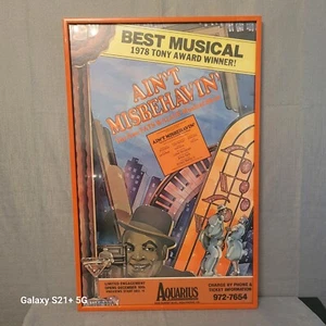 Vintage Filmplakat Ain't Misbehavin' Best Musical 1978 Theater Fensterkarte - Bild 1 von 16