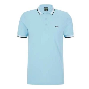 Boss 50469055 Paddy Plain Cotton Pique Polo Half Sleeve T-Shirt - Picture 1 of 9