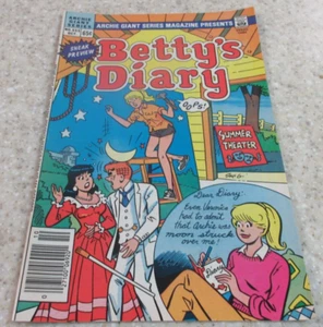Archie Giant Serie 555: Bettys Tagebuch (sehr guter Zustand 8,0) 1985 jetzt nur 6,75 $ - Bild 1 von 2