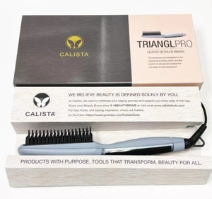 Cepillo Detallador de Cabello Calista TRIANGLPRO TRIANGL Pro Calefactable Azul Río Gris Sólido - Imagen 1 de 11