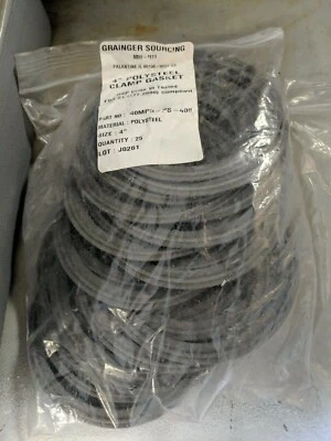 25 ea Tuf-Steel поли клевер гигиеническая прокладка с тремя зажимами 4 дюйма fda 21 (40 миль на галлон-ps-400) - Изображение 1 из 4