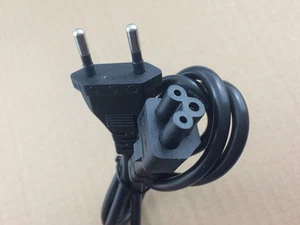 3 Pin Clover Leaf Laptop Charger Mains Power Supply Adapter Cable Plug Lead Cord - Picture 1 of 10