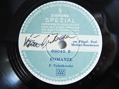 78rpm VASA PRIHODA plays TCHAIKOVSKY - SIGNED BY PRIHODA !!! - Imagem 1 de 2