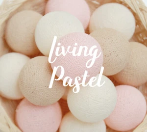Cream, Latte, Misty Rose Cotton Ball Lights for Bedroom, Kids House Bed #BL416 - Picture 1 of 12