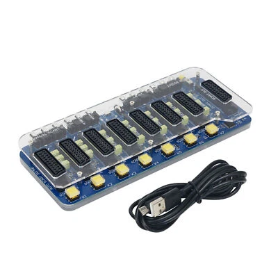 Acrylic Case SCART SWITCH Distributor Converter Automatic/Manual 7 In 1 Out New - Image 1 of 4