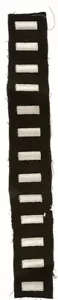 WWII US Army Captain Insignia su elastico di lana OD, striscia non tagliata di 12 - Foto 1 di 2