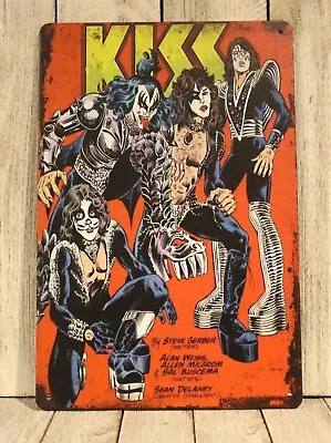 Kiss Comics Tin Poster Sign Vintage Look Book Cover Concert CD Ace Frehley - Image 1 of 4