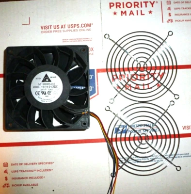 Delta 120mm 12cm TFC1212DE 190CFM 12038 DC 12V cooling fans.READ - Image 1 of 3