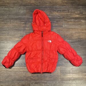 Toddler The North Face Down Puffer Hooded Red Kids Size XL