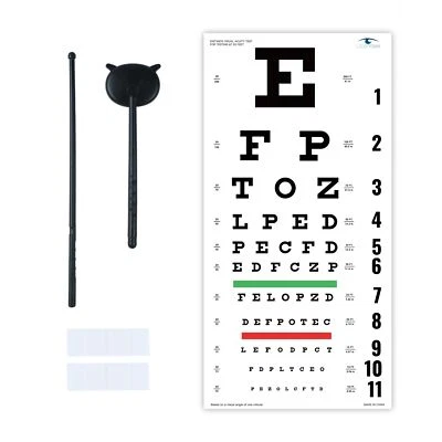 UCanSee Snellen Eye Chart Visual Acuity Chart 22x11 inches