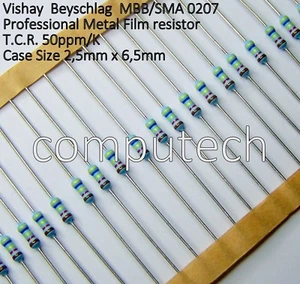 10 pezzi Resistenze metal film 46,4 KOhm 0,6W 1% Beyschlag MBB/SMA0207 47K - Bild 1 von 1