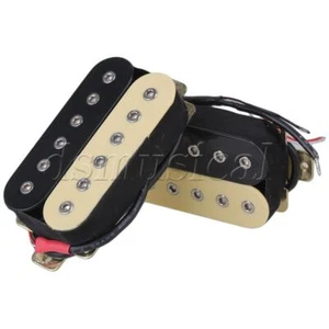 Un paio di magneti in ceramica pickup humbucker metallo nero e giallo per chitarra - Foto 1 di 3