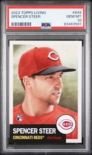 2023 Topps Living Spencer Steer #649 PSA 10 Gem Mint Mt Rookie Card RC Reds MLB