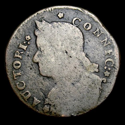 1788 Connecticut Large Cent Penny ---- Colonial Copper Coin ---- #IK397 Cover