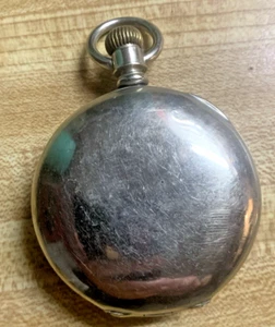 18s DUEBER Railway Silverine Watch Case w/ P.S. Barrett Waltham #15 for Parts - Picture 1 of 18