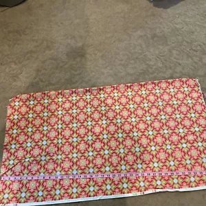 Riley Blake Just Over 1 Yard Red Main Quilted Fish Delighted BTY 100% cotton - Picture 1 of 2