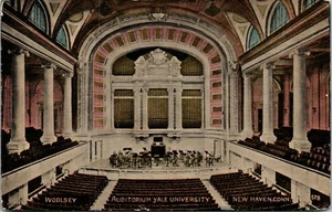 Postal Woolsey Auditorio Universidad de Yale New Haven Connecticut 1914 DB - Imagen 1 de 2