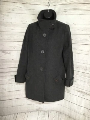 Kristen Blake Women's Pea Coat Fine Australian Wool Blend Gray One Breasted Sz S - Image 1 of 4