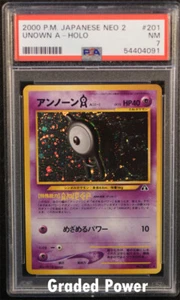 Promo Unown A JAPANESE Neo 2 PSA 7 HOLO (4091) #201 Pokemon - Picture 1 of 1