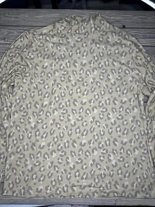 LuluRoe Womens Brown Animal Print Long Sleeve Mock Turtle Neck Shirt Size 3X - Picture 1 of 8