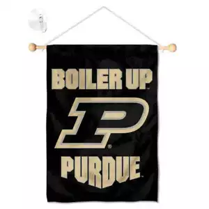 Purdue Boilermakers Boiler Up Banner Window Hanging with Suction Cup - Picture 1 of 6