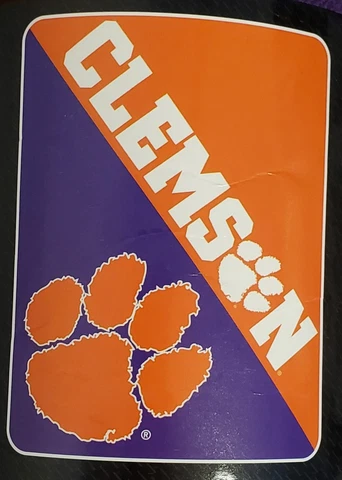 Clemson Tigers Super Plush Throw Blanket 46x60 Tiger Paw South Carolina NCAA Cover